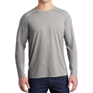 Mafoose Men's Tri-Blend Long Sleeve Wicking Raglan Tee for Active Comfort - 1 of 4
