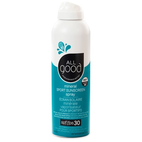 All Good Sport Sunscreen Spray Water Resistant - Spf30 - 6oz : Target