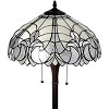 Amora Lighting Tiffany Style Floral White Floor Lamp 62" High - 4 of 4