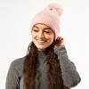 Hadley Wren Plush Knit Pom Pom Beanie - Pink - 4 of 4