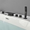 Cobbe Waterfall Bathroom Tub Faucet Set with 11.02-Inch Wide Bathtub Spout, Hand Shower and Water Inlet 5 Hole Installation Matte Black - 4 of 4