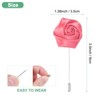 Unique Bargains Wedding Groom Boutonnieres Rose Flower Lapel Pins for Men 1 Pc - 3 of 4
