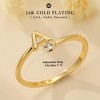 Turandoss Gold Rings for Women Girls Adjustable, Dainty Open Initial Rings for Women Non Tarnish, Fashion Accessories, Birthday Gifts for Teen Girls - 2 of 4