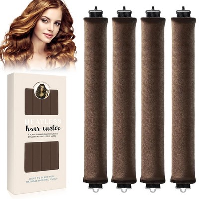 YEVYO Overnight Heatless Hair Curler, Heatless Curls Satin Flexi Rods with Hook, Versatile Curling Tool for All Hair Types