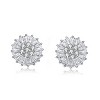 Guili Sterling Silver Earrings with Colored Round & Baguette CZ in White Gold & Rhodium Plating – Glamour and Sophistication for Every Style - 3 of 3
