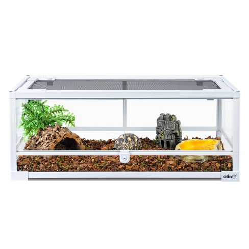 OiiBO 20Gallon Full Reptile Glass Terrarium, Double Hinge Door Reptile Terrarium 30" x 12" x 12" - image 1 of 4