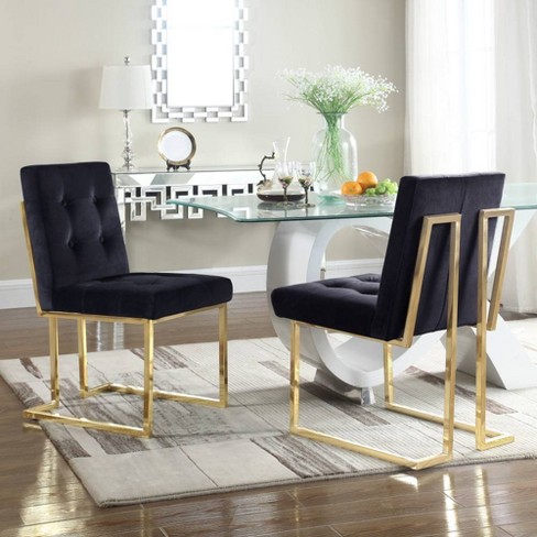 Plush velvet dining online chairs