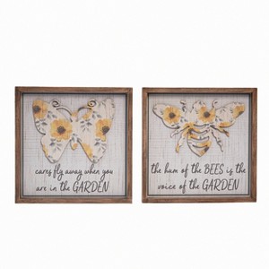 Transpac MDF Dimensional Shadowbox Decor Set of 2 Multicolored Wall Art for Home and Office Decoration - 1 of 1