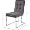 Meridian Furniture,Alexis Velvet Dining Chair, Set of 2 - 4 of 4