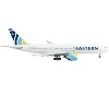 Boeing 777-200ER Commercial Aircraft with Flaps Down White w/Stripe 1/400 Diecast Model Airplane by GeminiJets - 2 of 4