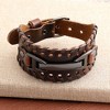 SOHI Women's Brown Chunky Leather Bracelet - 2 of 3