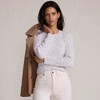 Lands' End Women's Cotton Blend Marl Ribbed Crew Neck Sweater - 4 of 4