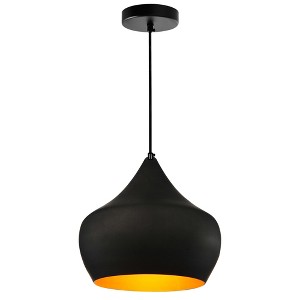 CWI Lighting Dynamic 1 Light Down Pendant With Black Finish - 1 of 4
