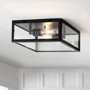 JONATHAN Y Grayson Metal/Glass LED Flush Mount - 1 of 4