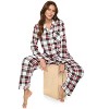 Casual Nights Women's Flannel Long Sleeve Button Down Pajama Set - 4 of 4
