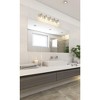 Harper 5-Light Dimmable Vanity Light - Elegant Steel Bath Fixture with Clear Glass Shades - 3 of 4
