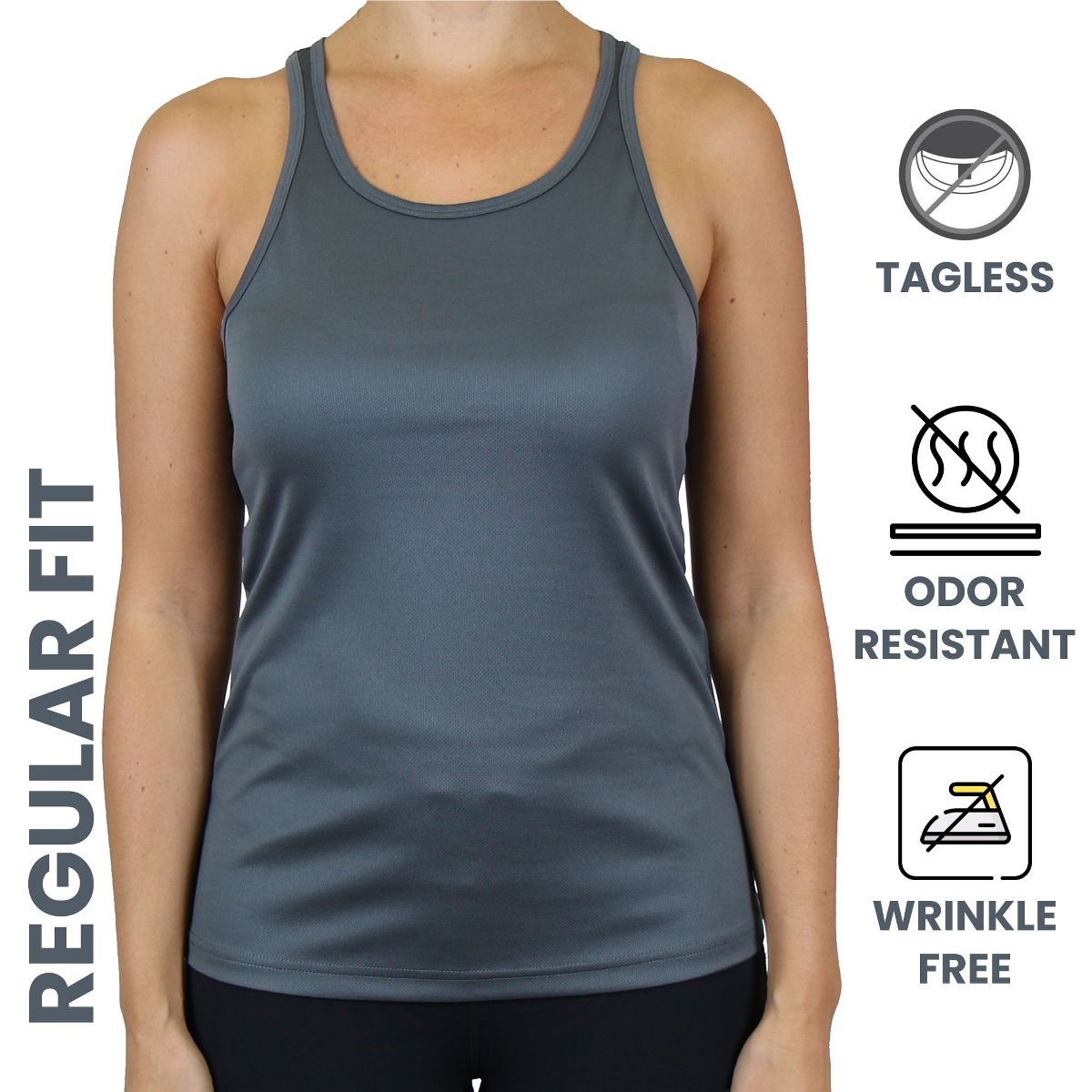 Galaxy By Harvic Women's Moisture Wicking Racerback Tank - thumbnail 10