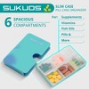 Sukuos Slim Pill Organizer 1 Pack, 4 Compartments, Portable Travel Pill Box, Vitamin Holder, Easy to Open Medicine Dispenser - 3 of 4