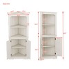 SKRAN 69.3" Tall Corner Cabinet, Farmhouse Corner Storage Cabinet with Doors & Shelves, Home Space for Living Room,Bathroom, Kitchen - 3 of 4