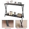 2-Tier Narrow Console Table, Small Entryway Table, Thin Entrance Sofa Table, Side Table for Behind Couch or Wall, Kitchen Counter, black - 3 of 4
