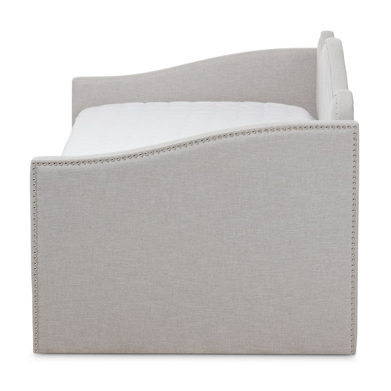 Twin Kaija Modern and Contemporary Fabric Daybed with Trundle Gray - Baxton Studio, 4 of 15