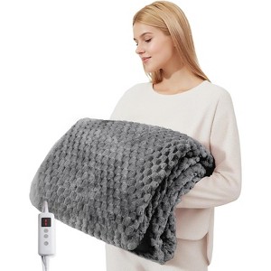 Acekool Heated Blanket Throw, Machine Washable, 6 Heat Settings, Auto Shutoff, Double-Sided Fleece, Soft Electric Blanket for Sofa or Bed - 1 of 4