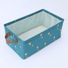 Unique Bargains Floral Print Fabric Storage Bin with Handles for Organizing Clothes Books 1 Pc - 3 of 4