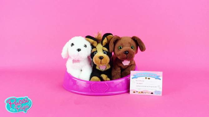 Pucci Pup Adopt-A-Pucci Pup Pink Bed Stuffed Animal, 2 of 5, play video