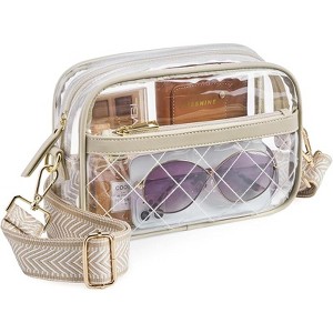 Generic Clear Bag for Stadium Events Quilted Clear Purse for Women Stadium Approved PVC Crossbody Concert Bag - 1 of 4