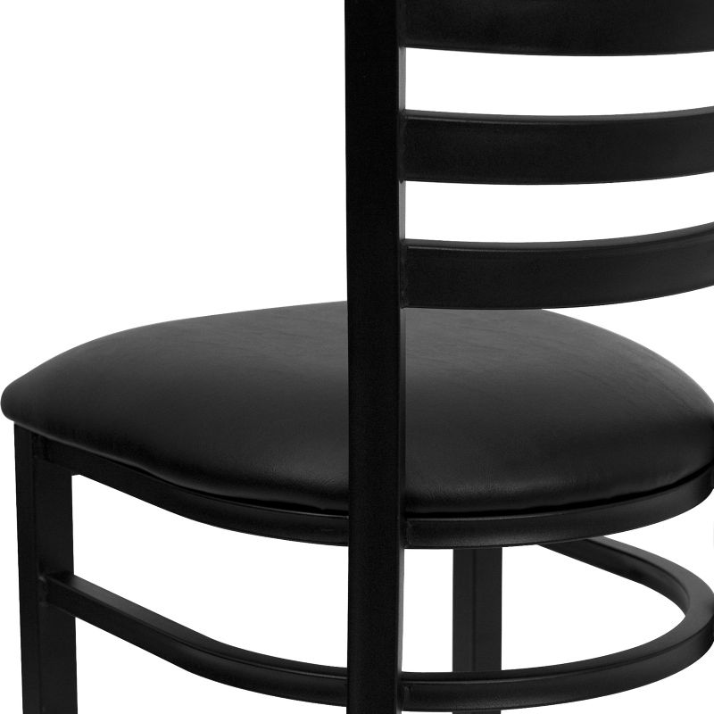 Flash Furniture Black Ladder Back Metal Restaurant Chair, 6 of 14