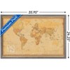 Trends International Antique World Map 2024 Framed Wall Poster Prints - 3 of 4