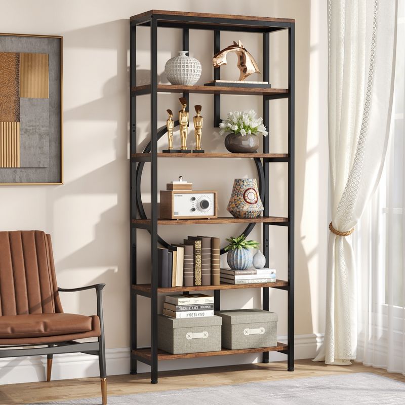 Tribesigns 70.87" 6-Tier Tall Bookcase, 2 of 6