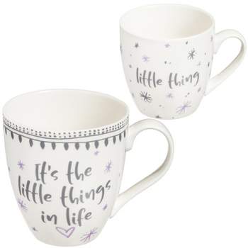 Evergreen Mommy and Me Ceramic Cup Gift set, 17 OZ and 7 OZ, It's the Little Things in Life/Little Thing