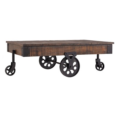 target coffee table with wheels