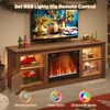 Bestier 63" Fireplace TV Stand for TVs up to 70”, Media Console with Cabinets & Shelves, LED Entertainment Center with Remote Control Fireplace Heater - 3 of 4