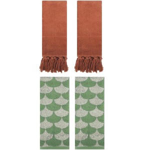 REGALWOVEN 4 Pcs Cotton Hand Towel for Bathroom - 1 of 4