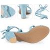 BLISSFUL STEP Women's Strappy Lace Up Open Toe Block Heel Sandals - 3 of 3