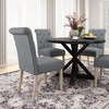 NicBex 5 Piece Round Dining Table Set for 4 Modern Kitchen Table Set with 4 Tufted Dining Chairs for Dining Room - 4 of 4