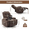 360° Swivel Recliner Chair with Massage and Heat,Glider Rocker Reclining Lounge Chair - 4 of 4