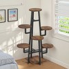 Lirago 7-Tier Black Industrial Plant Stand, E1 Particle Board and Metal Frame, 11.02"x9.84"x43.3", Space-Saving Flower Rack for Indoor and Outdoor Use - 4 of 4
