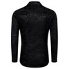 Men's Floral Jacquard Dress Shirt Long Sleeve Button Down Shirts Luxury for Wedding Party Prom - image 3 of 4