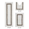Hotel 3 PC Bath Rug 100% Premium Cotton Tufted Weave Two Tone Reversible Bathroom Rug, Super Soft Absorbent, Machine Washable Bath Mat - 2 of 4