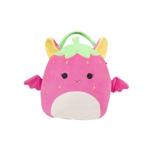 Squishmallows Gwendolyn the Neon Strawberry Bat Halloween Treat Pail - 1 of 4