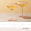 Twine Rose Crystal Coupe Glasses Drinking Set, Cocktail Glasses Coupe Martini Glasses 11.5oz Set of 2 - 2 of 4
