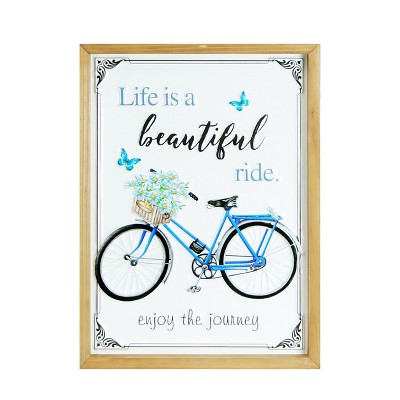 VIP Metal 16 in. Blue Life is Beautiful Sign