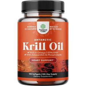 Krill Oil Softgels, Nature's Craft, 120ct - 1 of 4