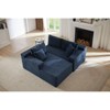 VASIP L-Shaped Left Lounge Chair Cloud Sectional Modular Sofa with Deep Seat,  for Living Room, Apartment, Bedroom No Assembly Required,Black - 3 of 4
