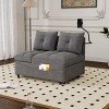 NicBex Couches for Living Room Versatile Foldable Sofa Bed Velvet Pull-out Loveseat Sofa Adjustable Back with USB Port and Swivel Phone Stand - 4 of 4