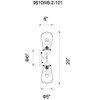 CWI Lighting Tomaso 2 Light Wall Sconce With Black Finish - 3 of 4