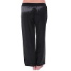 Women's Satin Solid and Printed Pajama Pants, Silky Pj Bottoms - 2 of 2
